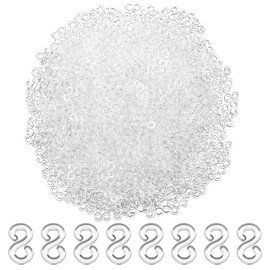 LXUEJIE Pack of 1500 Loom Bands Clasps, S Clips, Colourful Loom Bands Accessories, Clasps Clips, Plastic Rubber Loops, DIY Rubber Band, Jewellery Accessories for Bracelets Crochet Hooks