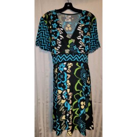 Bisou Bisou NEW Plus Size Maternity Bisou Bisou Top / Tunic/ Blouse - Funky Print 3X