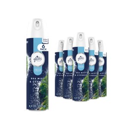 Glade Air Freshener Room Spray, Sea Mist & Cypress, Odor Fighting to Deliver Long Lasting Freshness, 8 Oz, 6 Count