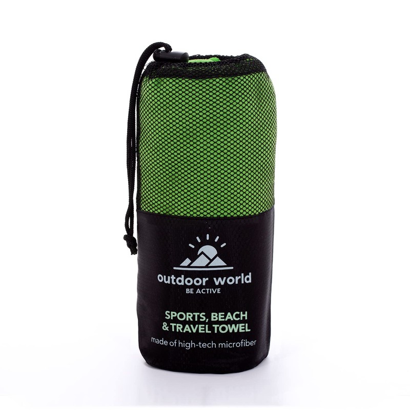 Outdoor World Travel Microfibre Towel Quick Dry, Compact, Ultra Lightweight,