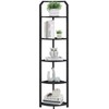 MNEETRUNG Corner Shelf,5 Tier Small Narrow Industrial Corner Bookshelf, 58