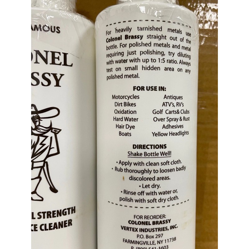 Colonel Brassy - Industrial Hard Surface Cleaner/Polish 2- 16 oz