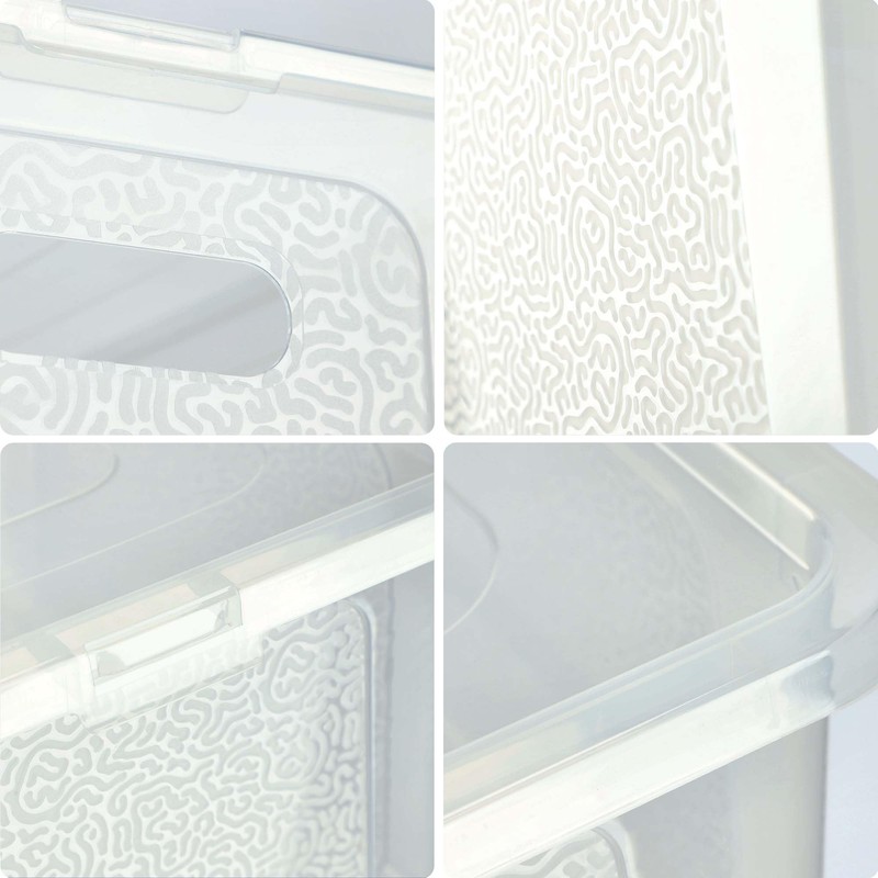 KADAX Rectangular Storage Box with Lid, Storage Container, Stacking Container,