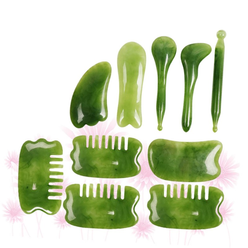 Healifty 1 Set 10pcs Gua Sha Massage Board Scalp Comb
