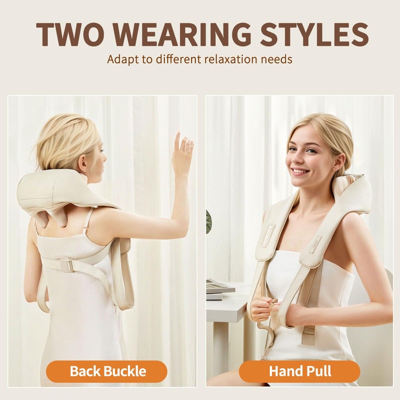 iRest 4D Cordless Neck and Shoulder Massager with Heat, Electric