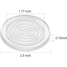 4 Pcs Transparent Non Slip Furniture Pads, 3/4" Chair Leg Floor Protectors, Caster Cups, Round Anti-Slip Caster Cup, Wheels Suitable for All Floors and Sofas, Chairs, Beds Furniture Hardware