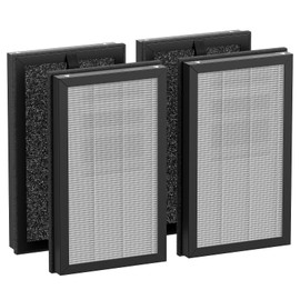 PM1240B & AP2 Air Filter Replacement Compatible with Priestley PM1240B and Airversa AP2 Purelle Air Purifier 3-Stage Powerful Filtration HEPA Filtering 99.97% Smoke, Odor, Particles, 4 Pack