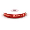 Merry Christmas - Red Ribbon and Gold Writing - Gros-grain