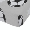 Catherine Lansfield Brushed Cotton Football Stars Double Fitted Sheet Grey