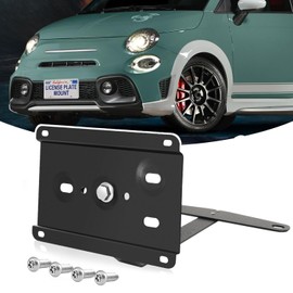 Anti - Theft License Plate Holder License Plate Frames with Plum - Screw Compatible with Fiat 500 Abarth 2008-2022 - Durable, No - Drill Installation