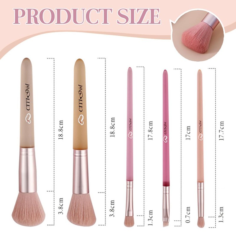 Make up brush set, 5 make-up brushes for every make-up