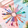 Beadthoven 10pcs Holographic Beadable Pens, DIY Plastic Beaded Pens Shaft
