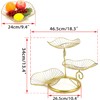 OwnMy 3-Tier Fruit Basket Stand Decorative Iron Fruit Bowl, Metal