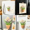 1 Pc Bling Beads Plants Refrigerator Magnets Potte, Cute Handcrafted