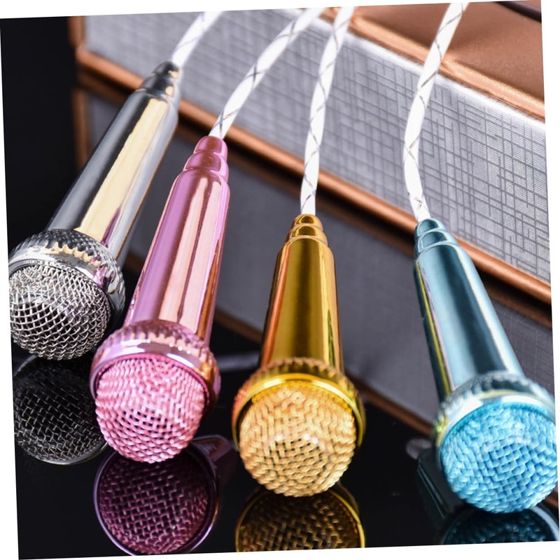 BIUDECO 4Pcs Portable Mini Microphone Tiny Vocal Mic for Smartphones