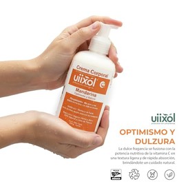 UIIXOL Crema Corporal de Mandarina | Optimismo y Dulzura Cítrica | Hidratante con Manteca de Karité y Vitamina C | Textura Ligera y Rápida Absorción | Cuidado Natural | 250 gramos