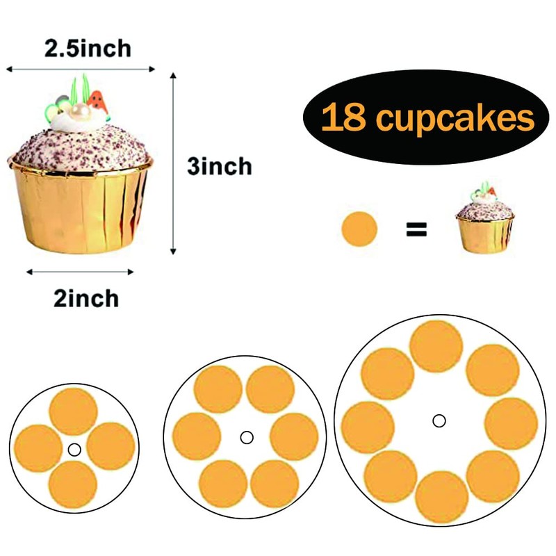 PowerKing Soporte de plástico para Cupcakes de 3 Niveles, Bandeja