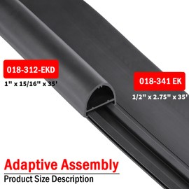 Qagea RV Slide Out Seal Base 018-341 EK Weather Stripping 1/2' x 2.75' x 35' Black Rubbers