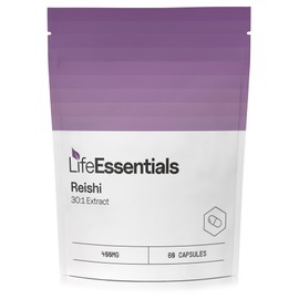 Life Essentials Reishi Mushroom Capsules 400mg - Premium Mushroom Extract Supplement - 60 Reishi Capsules for Immune Support & Stress Relief