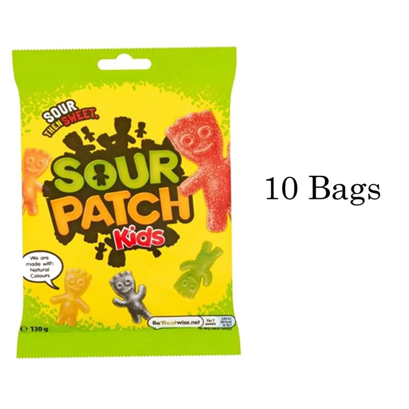 Generic 10 x Sour Pattch Kids Bag 130g - Fruit