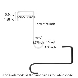 TopHomer 8 Pieces Vinyl Fence Hooks, Patio Hooks Fence Hangers for Patio, Light Hooks, Patio for Hanging Plants, Bird Feeders, Lights