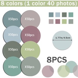 Notas Adhesivas Transparentes 400PCS 8 Colores Surtidos Notas Adhesivas Translúcidas Autoadhesivas Notas Adhesivas Redondas Impermeables Notas Adhesivas Transparentes Tipo 1