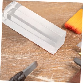 LALAFINA Stylish Safe Organic Material Stamps 5pcs Acrylic Blank Stamps for DIY