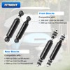Front and Rear Golf Cart Shock Absorbers Compatible with 1988-up