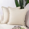 Madizz Set of 2 Linen Cushion Covers, Soft Decorative Cushion