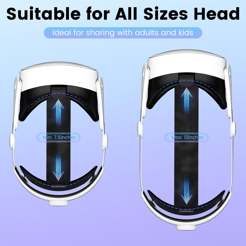 Head Strap Compatible with Meta Quest 3S &3, Adjustable VR
