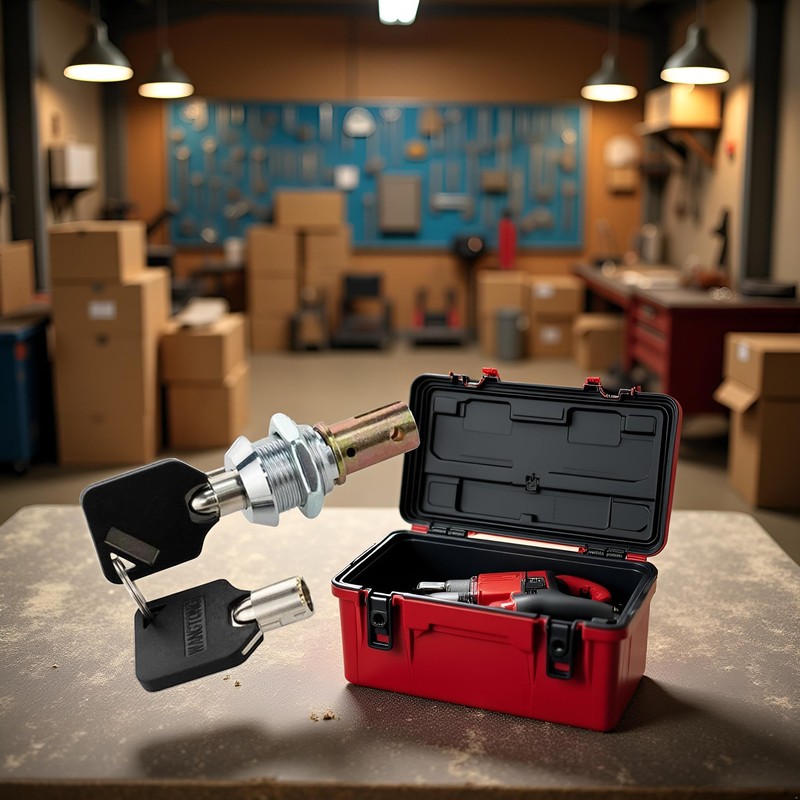 1 Set Toolbox Lock with Keys,Tubular Lock and Key Set