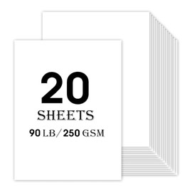20Sheets 11 x 14 White Cardstock Paper, Thick Card stock for Cricut, Large Construction Paper for Card Making, Scrapbooking, Craft 80 lb / 230 gsm (white)