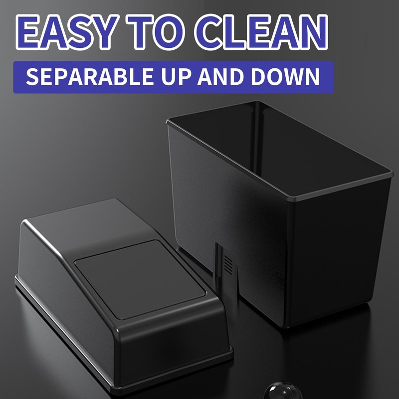 Jitrendo 1 Pcs Black Car Trash Can, Car Trash Bin