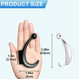 Yundoza 2 Pack Bathroom Towel Hook, Screw in Zinc Alloy Door Hooks for Coat Robe Keys Clothes Bags(Chrome)