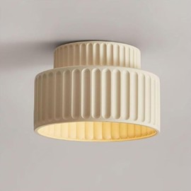 AFWAO Nordic Simple Resin Ceiling Lights, Modern Flush Mount Ceiling Lamp, E27 Base Ceiling Lighting for Cloakroom, Kitchen, Homestay, Porch, Hallway