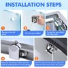 4Pcs Shower Door Rollers, 23mm Shower Rollers for Curved Doors,