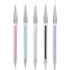 BANSHAN Nail Art Brushes, 5PCS Nail Brushes for Nail Art