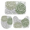 MEHOTOP Dahlia Bathroom Rug Sets 3 Pieces Sage Green Non
