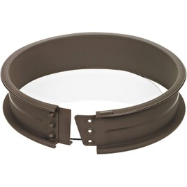 Lurch 85008 FlexiForm Springform mit Glasboden / runde Kuchenbackform (Ø 26 x 6 cm) aus 100% BPA-freiem Platin Silikon, braun
