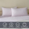 NSNLGSGC Pink Gingham Queen Sheet Set, Soft Brushed Microfiber Plaid