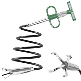 Professional Drain Rods for Outside Flexible, 2M (6.56ft) Drain Unblocker Tool with Claw (11mm), Plumbing Snake for Kitchen Sink Toilet Bathtub and Sewer