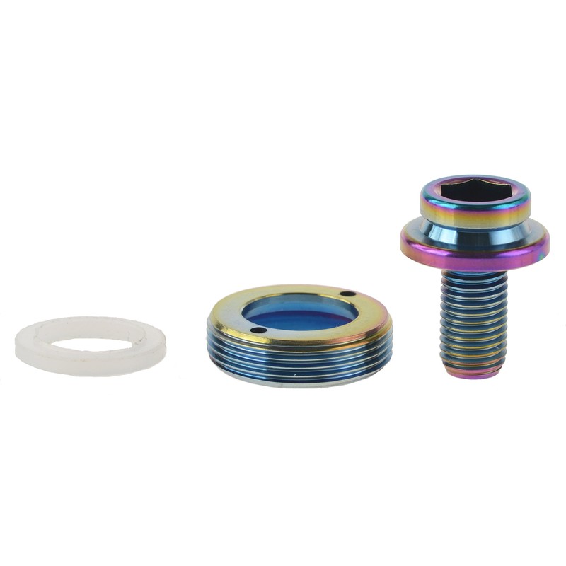 Dingtai Titanium Crank Bolt Screw M8X15mm Extractor Sleeve Rainbow Color