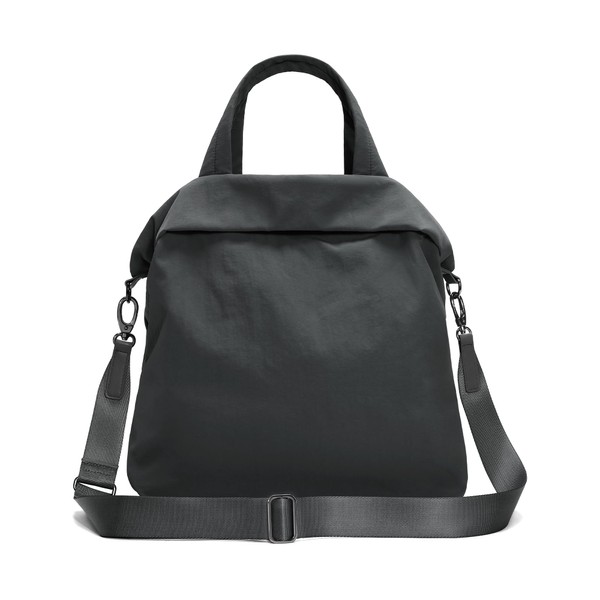 FODOKO Hobo Crossbody Bags 2.0, 19L Large Totes Handbags with Straps for Women, Multi Nylon Shoulder Bags for Travel Gym Dark Gray