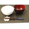 イシダ 日本製 箸・箸箱セット ランチタイム 白ライン 18 ブルー 18cm