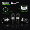 TecoTek 1/2" Drive Deep 6-Point Impact Socket Set, 21-Piece Spindle