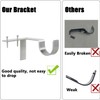 Silver Tap Bracket - No Drill Curtain Rod Bracket 1"