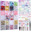 Oltre 4000 pezzi di charm per unghie e strass in