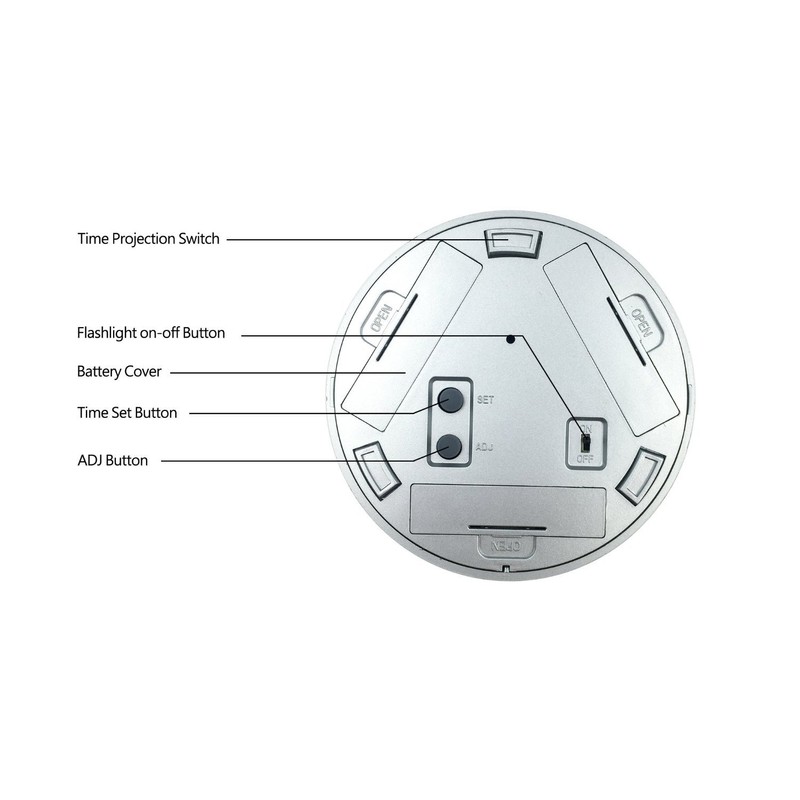 Cisixin Digital LCD Snooze Projection Alarm Clock Colourful LED Change