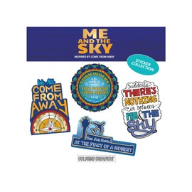 Coloring Broadway - Come from Away Inspired Stickers (Set of 4) “Me & The Sky” Collection, Broadway Musical Merchandise, Die-Cut & Bubble Free Vinyl, Ideal Gift for Theatre Lovers
