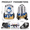 FLEXIMX Boys Backpack for Baseball Lovers Kids Toddlers Teens, Blue